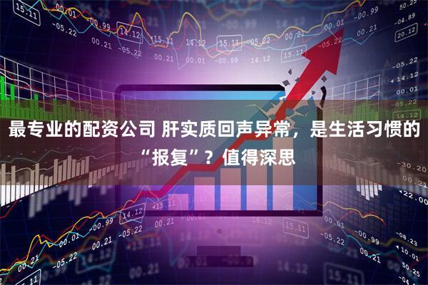最专业的配资公司 肝实质回声异常，是生活习惯的 “报复”？值得深思