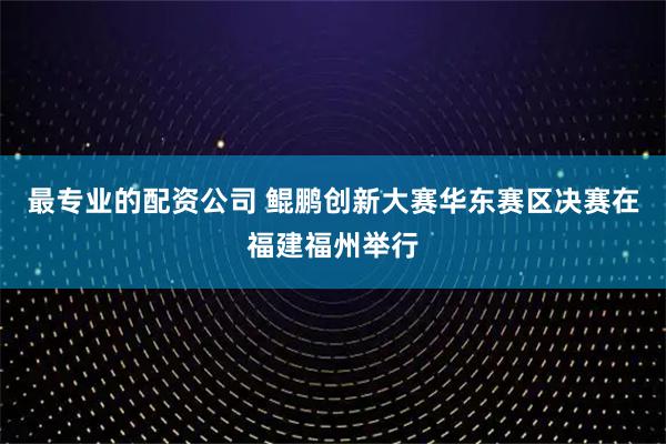 最专业的配资公司 鲲鹏创新大赛华东赛区决赛在福建福州举行